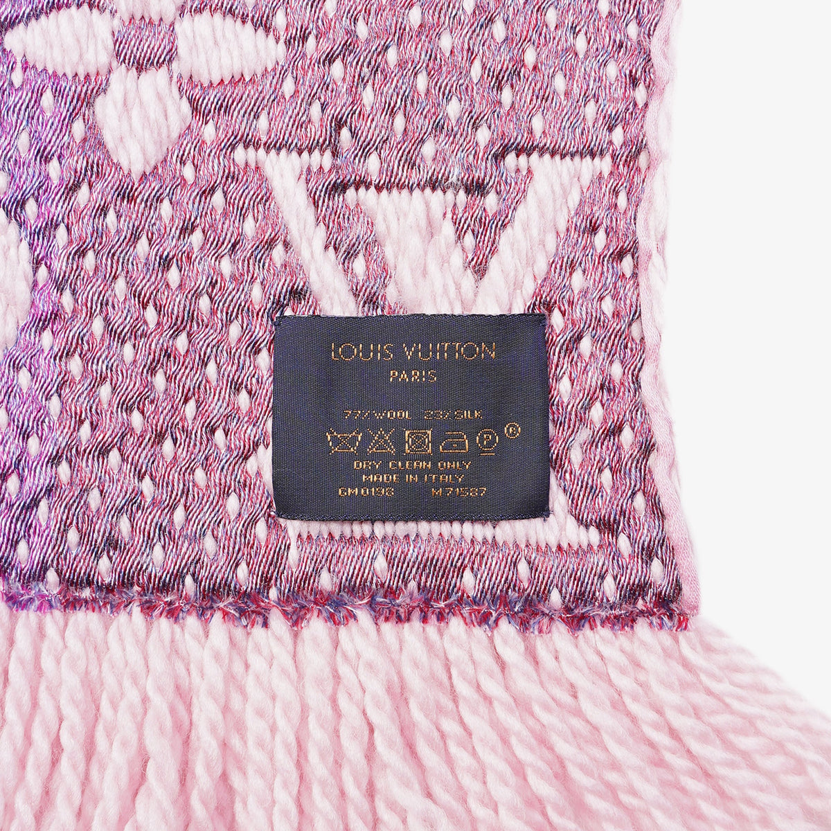 Louis Vuitton Ballerina Pink Jacquard Logomania Shine Scarf Louis