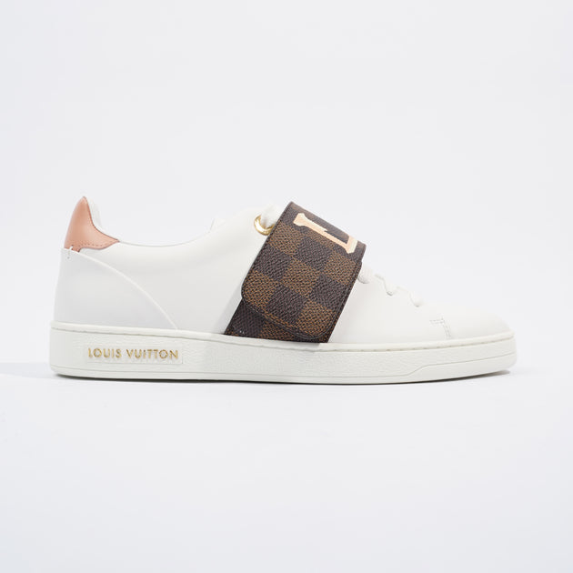 Louis Vuitton Frontrow Leather Trainers In White