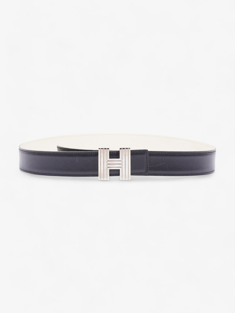  H Belt Black / Cream Leather 78