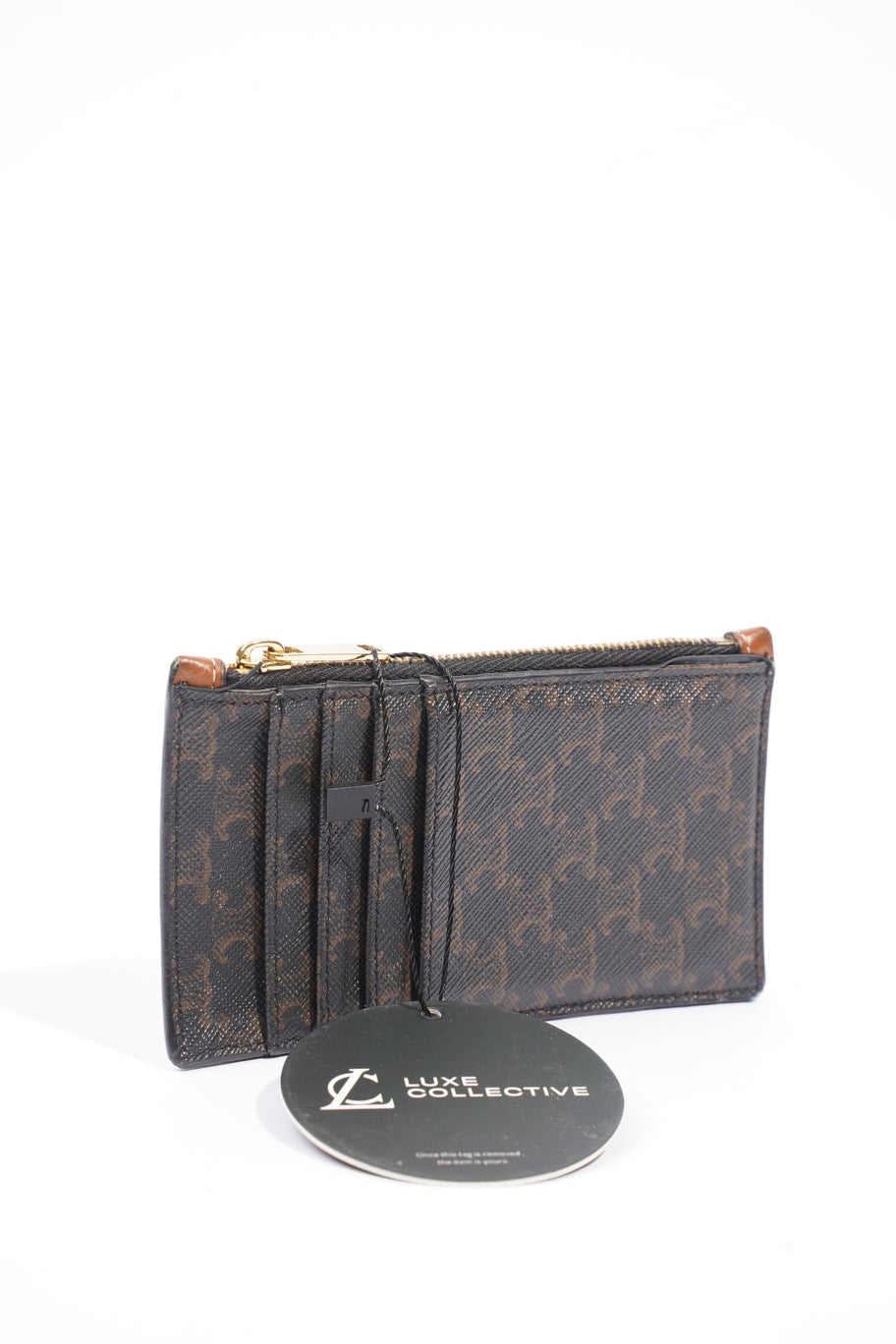Triomphe Coin Case Brown Monogram Leather Image 6