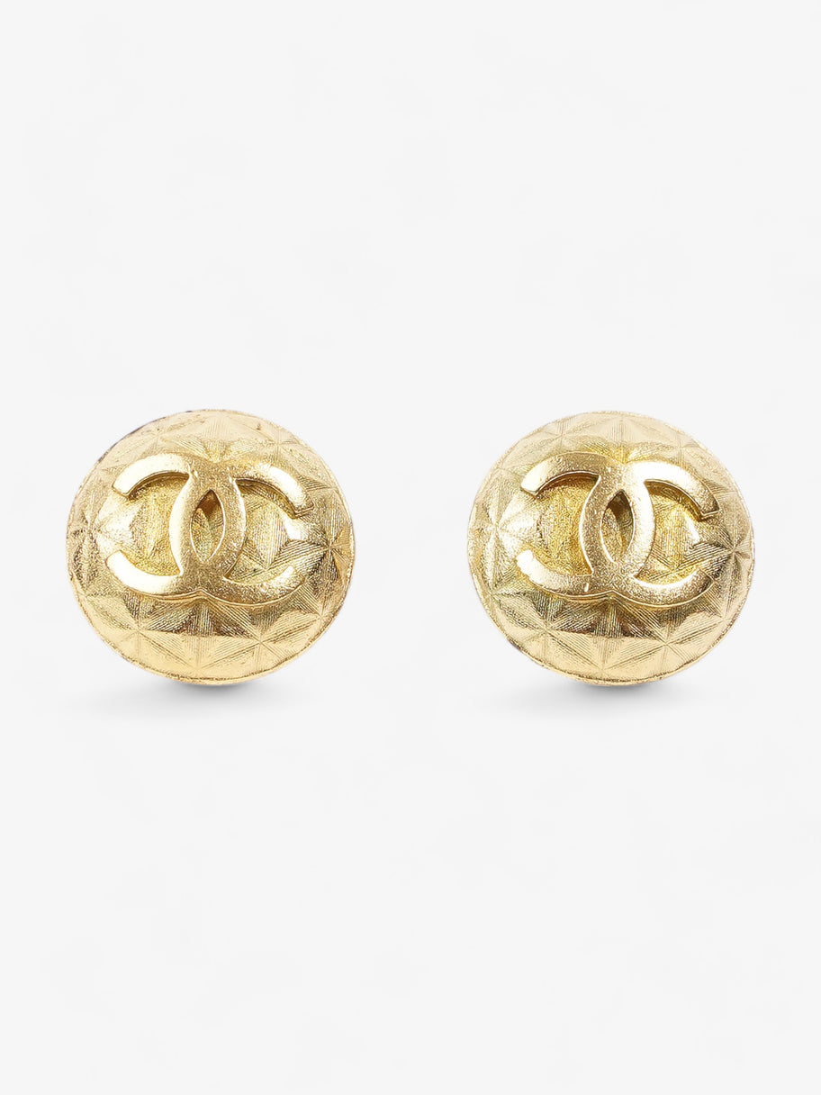 Coco Mark 95P Earrings Gold Gold Plated 2cm Image 1