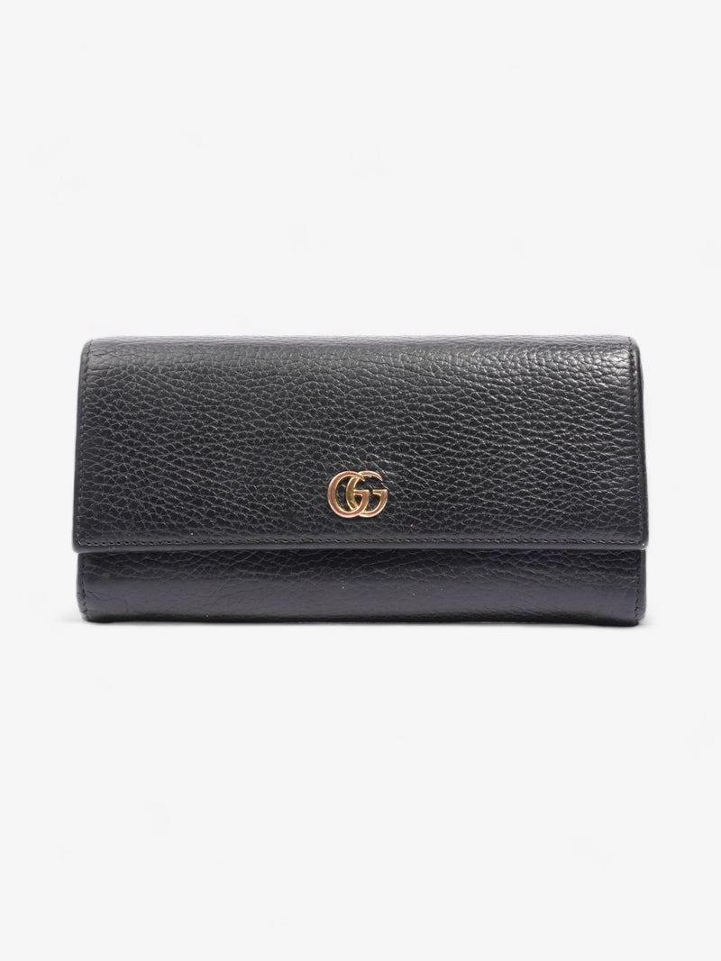  GG Marmont Continental Wallet Black Calfskin Leather