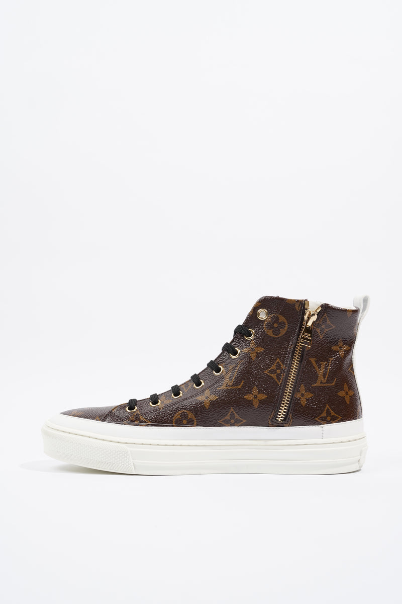 Louis Vuitton Stellar Line High Top Brown Monogram / White Leather EU 40 Uk  6 ref.1040453 - Joli Closet