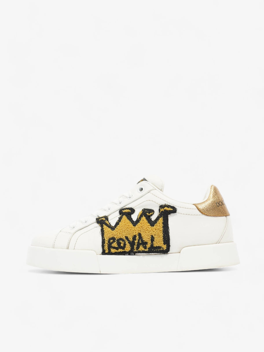 Royal Crown Portofino Sneakers White / Gold Leather EU 38.5 UK 5.5 Image 9