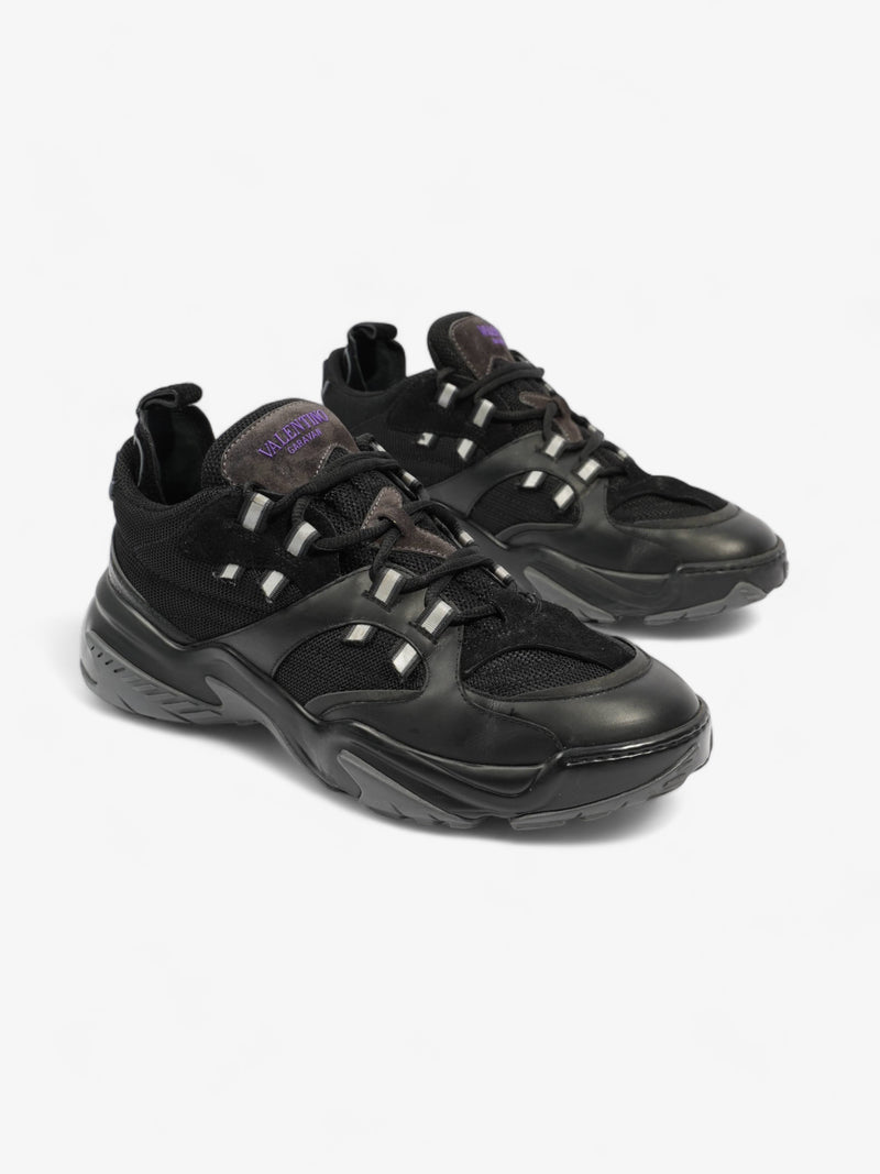  Garavani Low-top Sneakers Black / Purple Mesh EU 44 UK 10