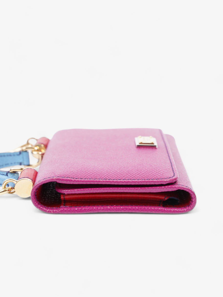 Sicily Wallet On Chain Pink / Red / Blue Leather Image 6