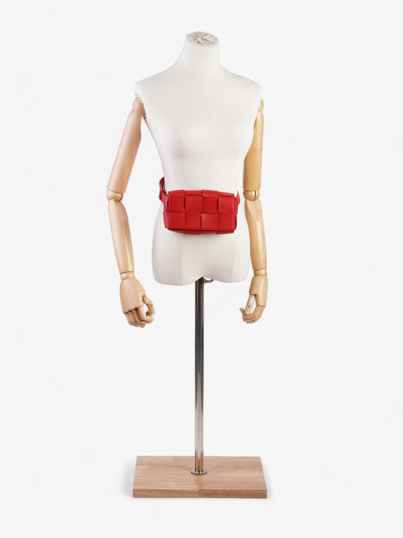  Cassette Belt Bag Red Leather