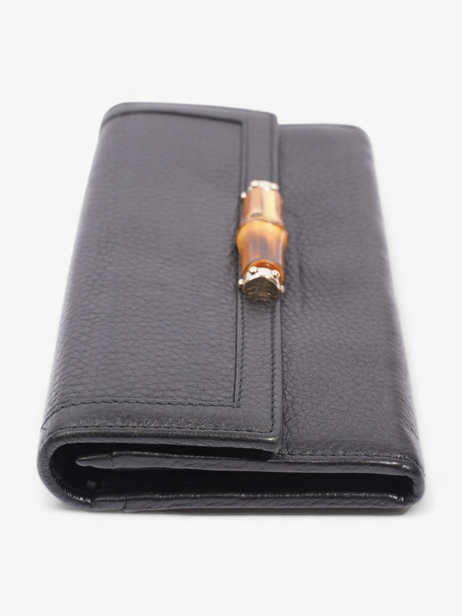 Bamboo Continental Wallet Black / Brown Leather Image 4