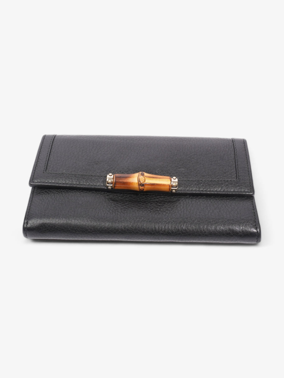 Bamboo Continental Wallet Black / Brown Leather Image 5