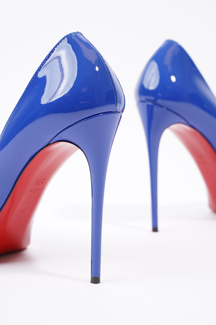 New Very Prive Heels 120 Blue Patent Leather EU 37.5 UK 4.5 Image 10