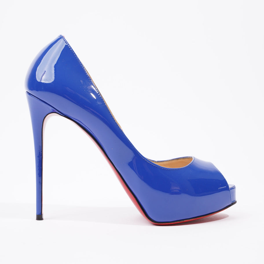 New Very Prive Heels 120 Blue Patent Leather EU 37.5 UK 4.5 Image 1