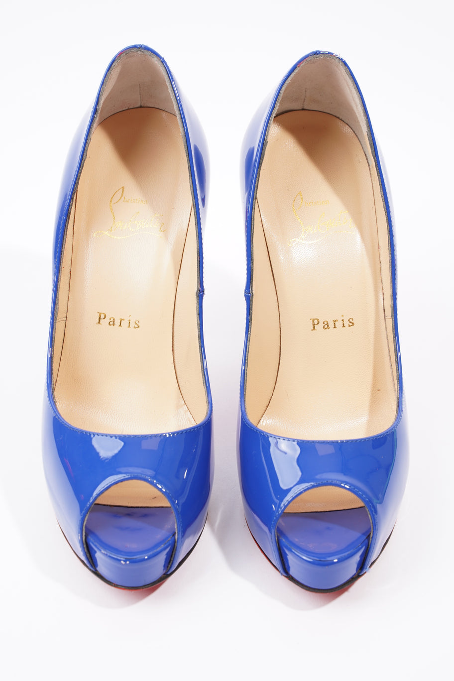 New Very Prive Heels 120 Blue Patent Leather EU 37.5 UK 4.5 Image 8