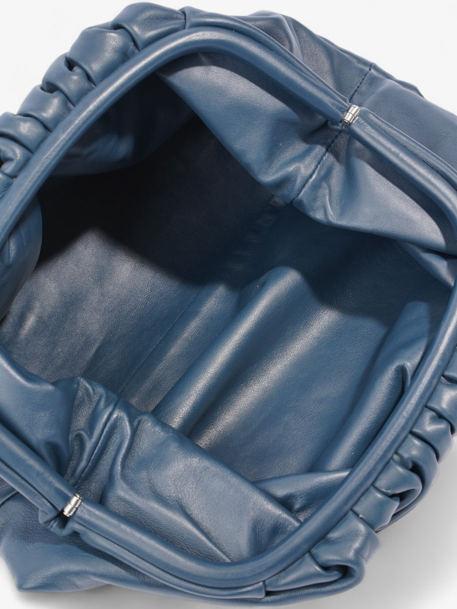 Clutch Dark Blue Calfskin Leather Image 11