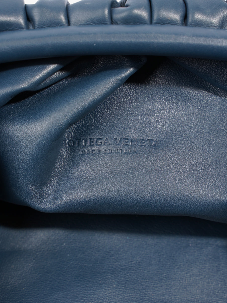 Clutch Dark Blue Calfskin Leather Image 10