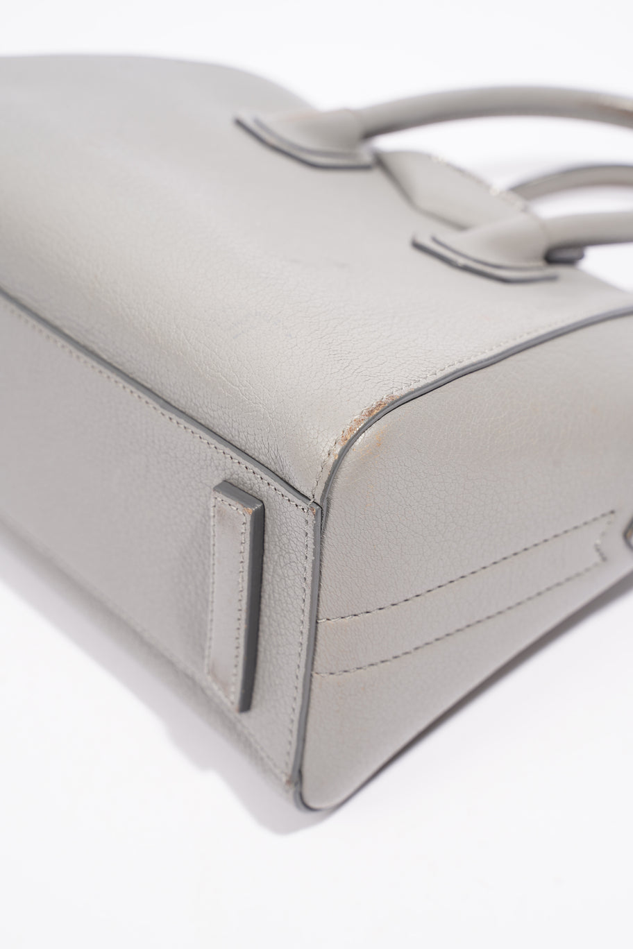 Mini Antigona Grey Grained Leather Image 11
