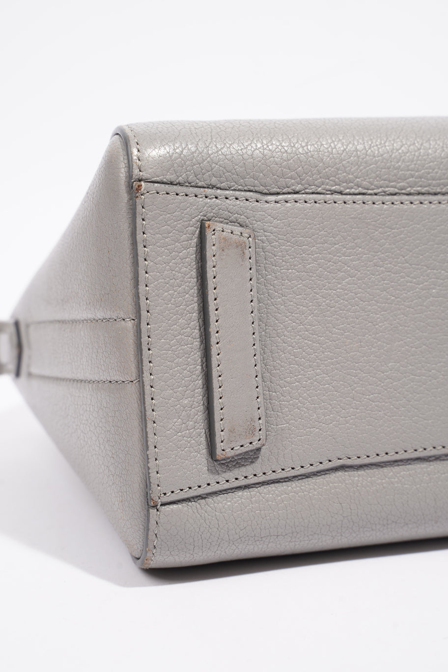 Mini Antigona Grey Grained Leather Image 12