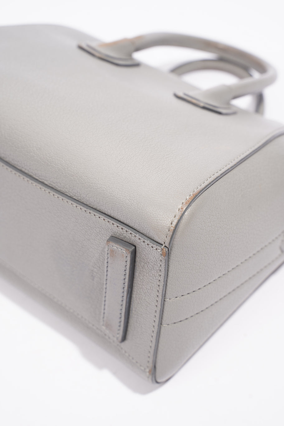 Mini Antigona Grey Grained Leather Image 13