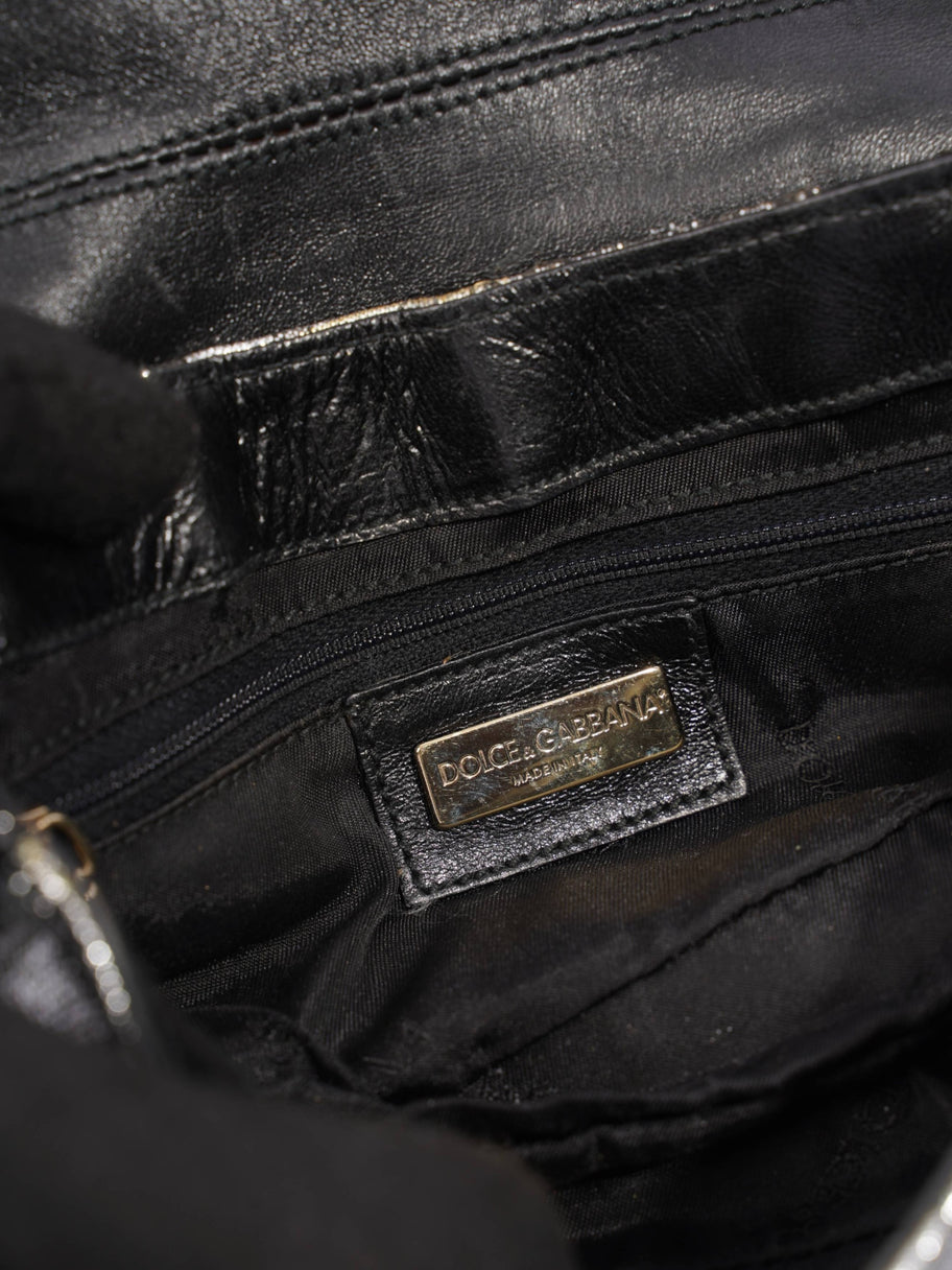 Clutch Black / Silver Leather Image 4