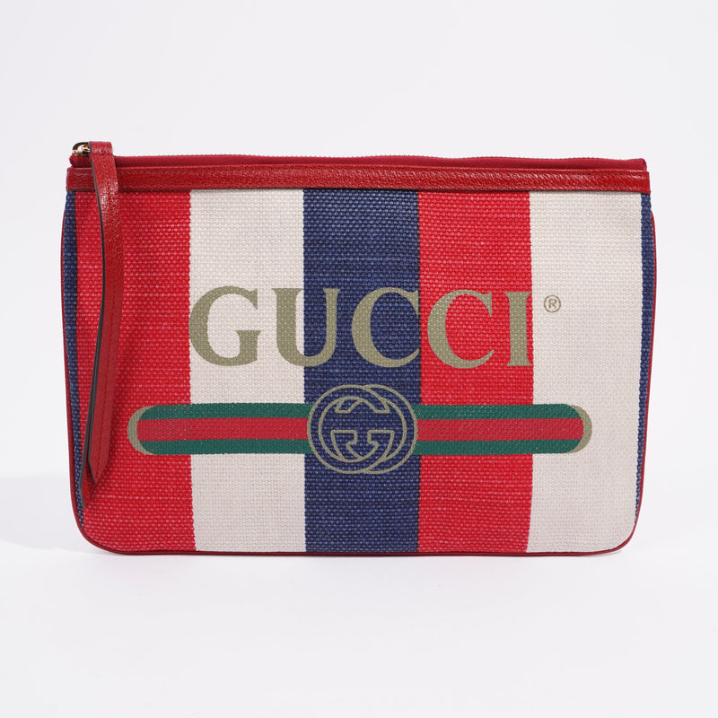  Clutch Red / White / Blue Canvas