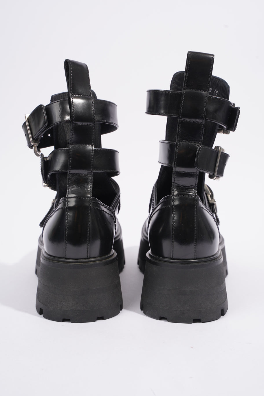 Rave Buckle Boot Black Leather EU 38 UK 5 Image 6
