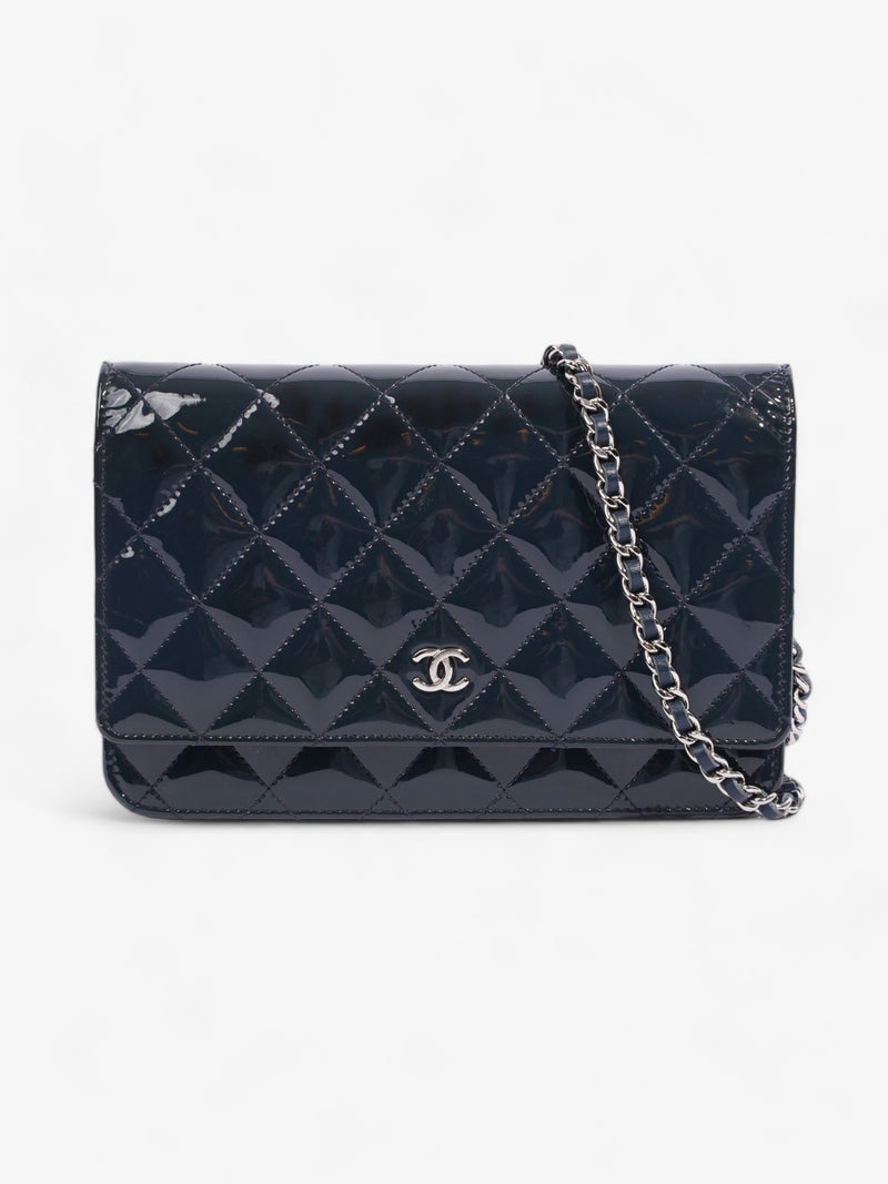  Wallet On Chain Midnight Blue Patent Leather