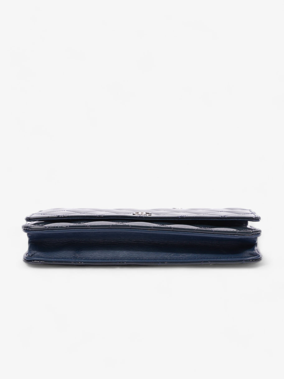 Wallet On Chain Midnight Blue Patent Leather Image 6