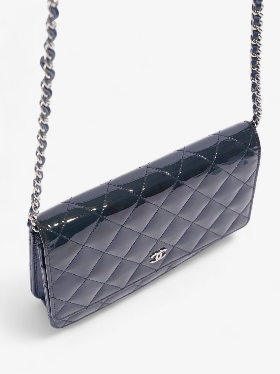 Wallet On Chain Midnight Blue Patent Leather Image 7