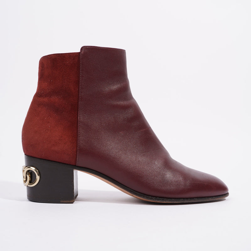  Ankle Boot Red Leather EU 41 UK 8