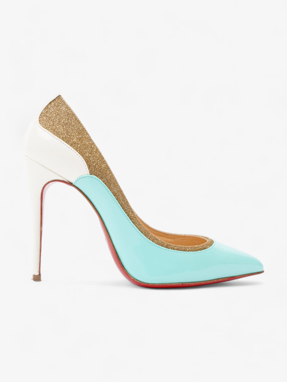 Pigalle Follies 100 Baby Blue / Gold Patent Leather EU 35.5 UK 2.5 Image 1