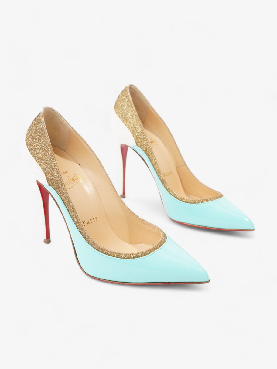 Pigalle Follies 100 Baby Blue / Gold Patent Leather EU 35.5 UK 2.5 Image 3