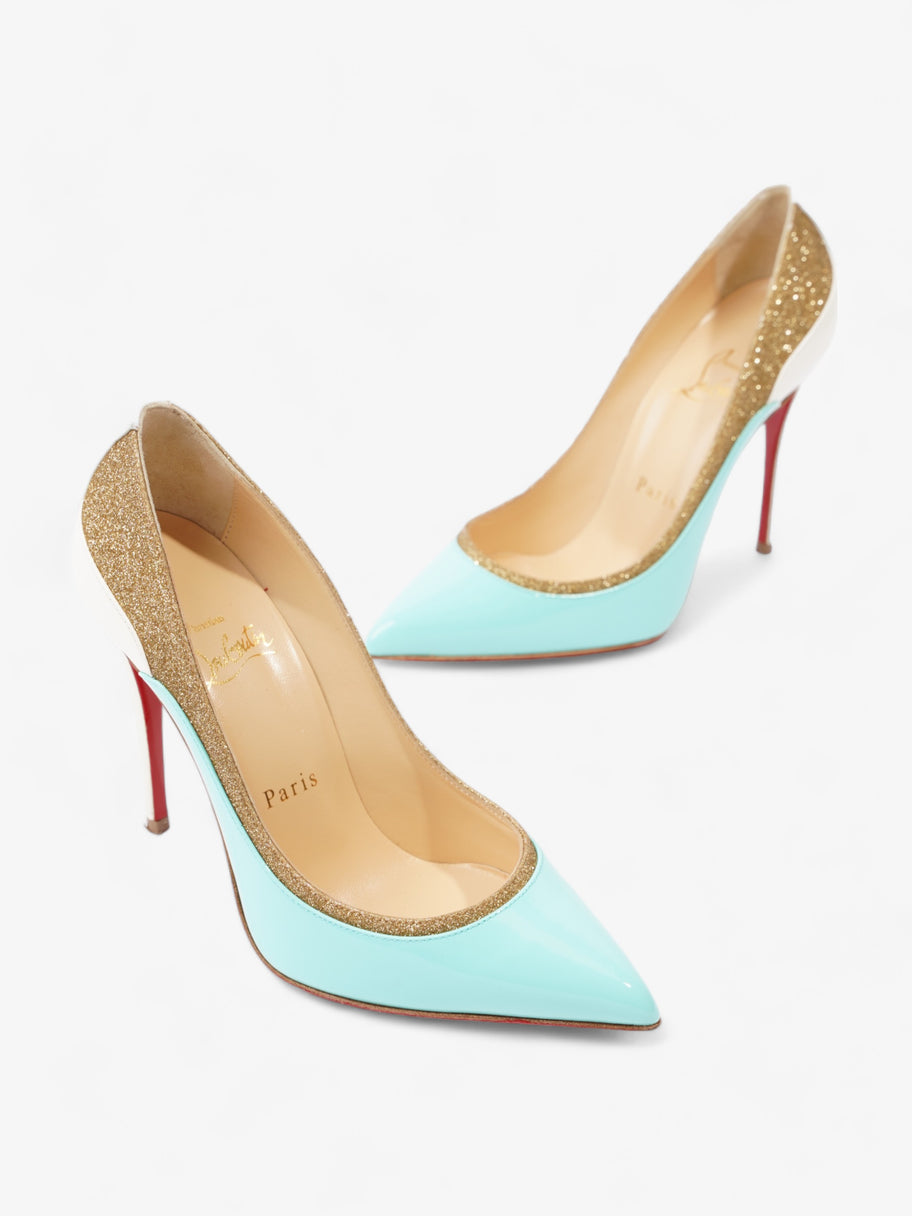 Pigalle Follies 100 Baby Blue / Gold Patent Leather EU 35.5 UK 2.5 Image 6