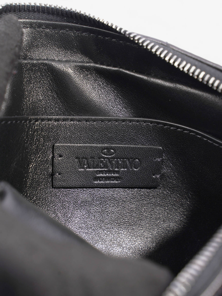 Small Roman Stud Black Leather Image 8