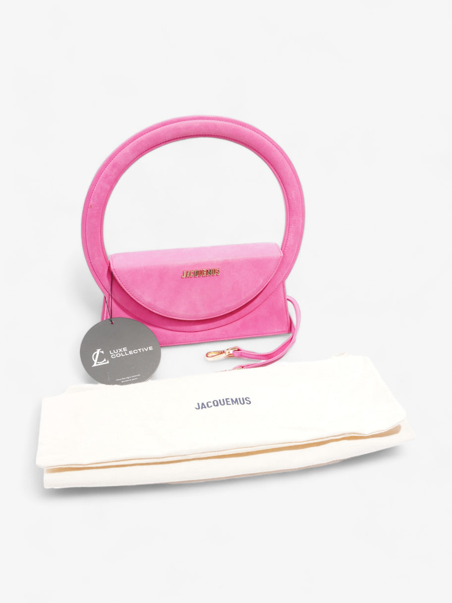 Le Sac Rond Pink Suede Image 10