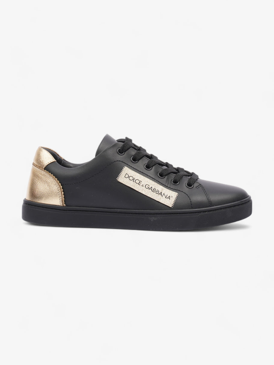 Low-top Sneakers Black / Gold Leather EU 38 UK 5 Image 1