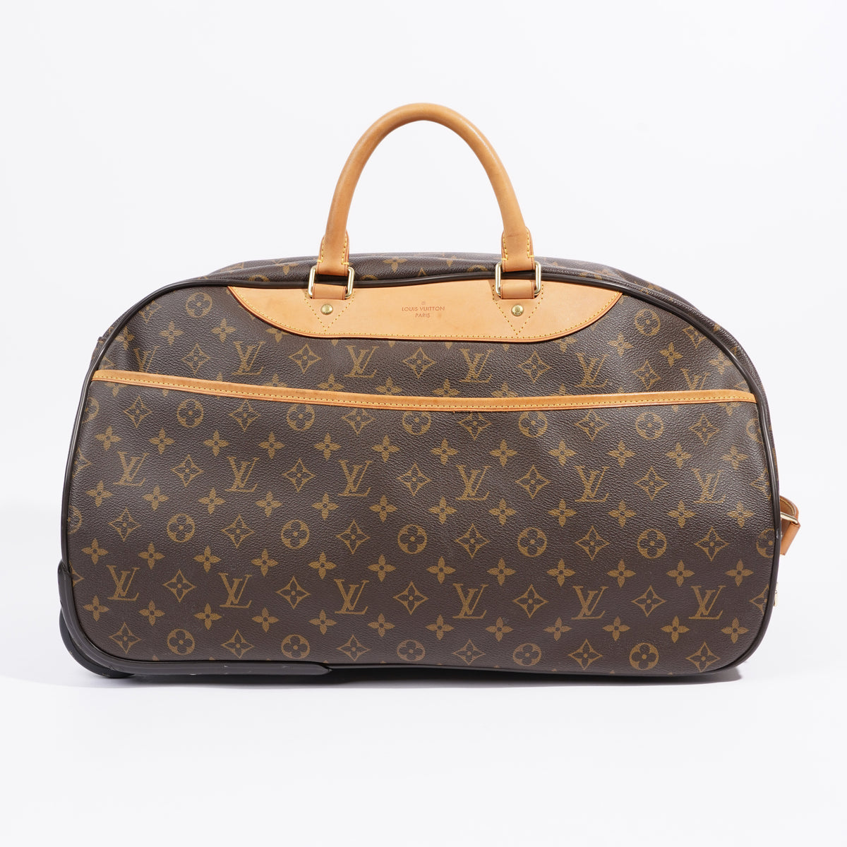 Louis Vuitton City Keepall Monogram Leather Travel Bag Blue