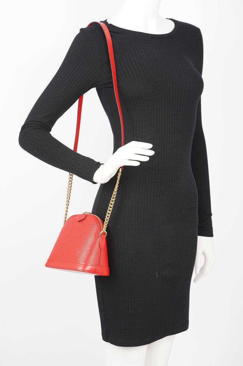 Louis Vuitton Alma Mini Bag Red Epi Leather