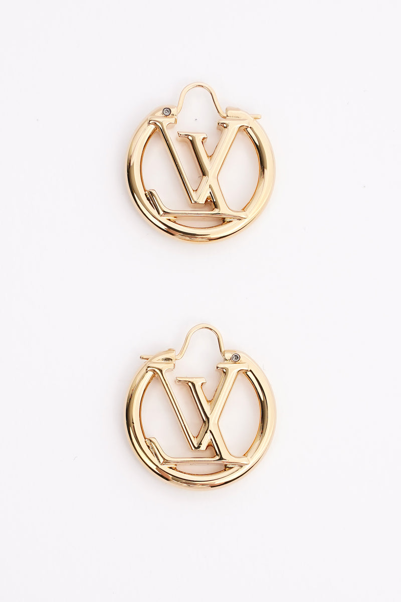 lv gold hoop earrings