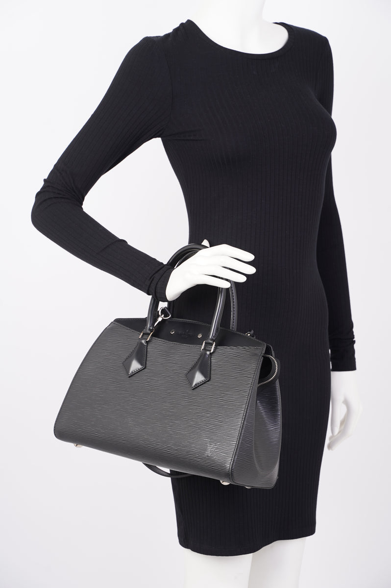 Black Louis Vuitton Epi Soufflot Bag