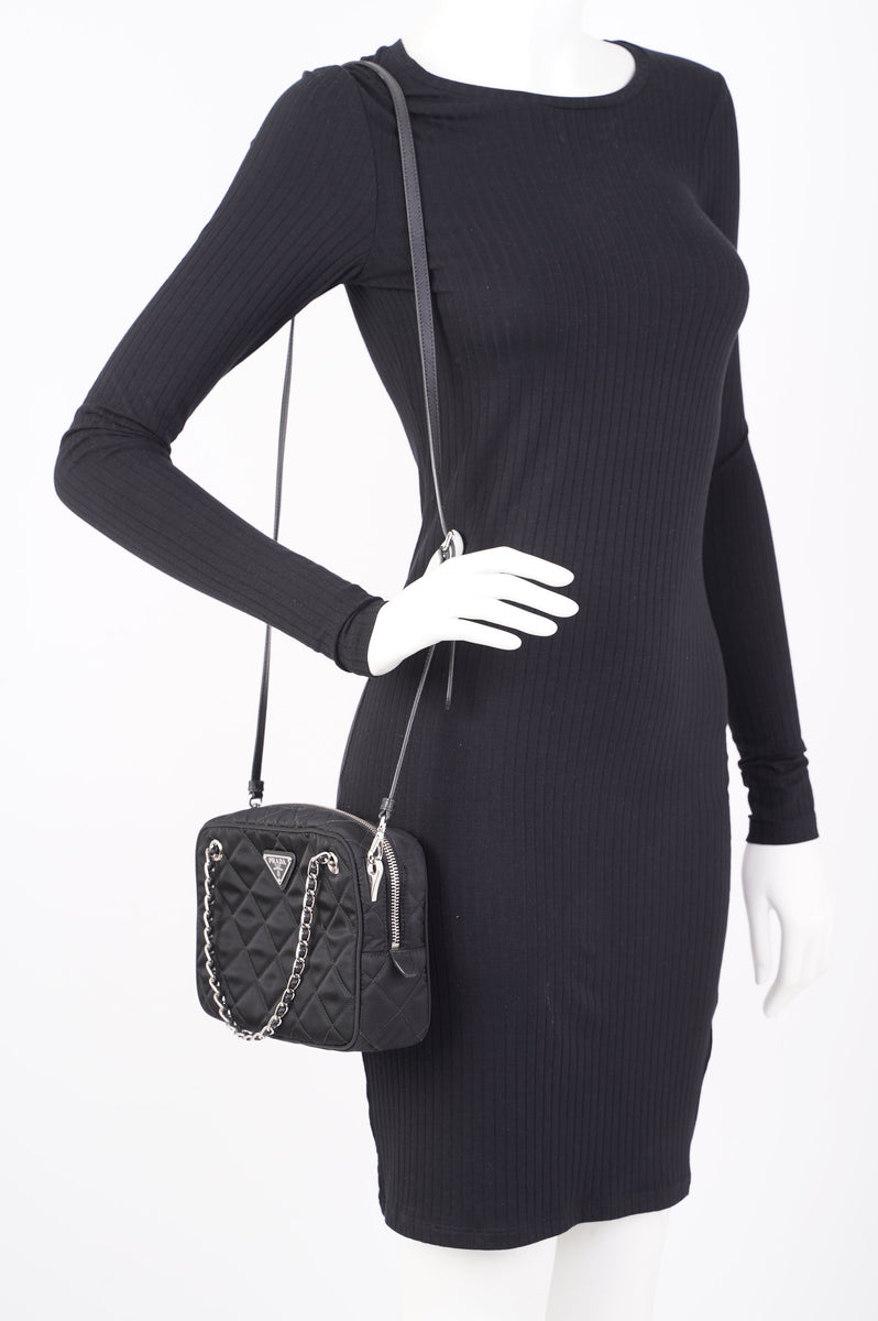 Prada Black Nylon Convertible Tote - Preloved Designer Handbags Canada