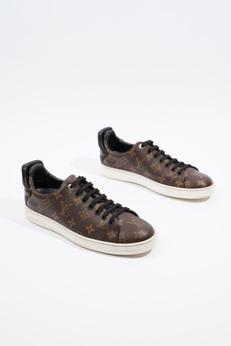 Louis Vuitton Brown Monogram Canvas and Patent Leather Frontrow Sneakers  Size 41 Louis Vuitton