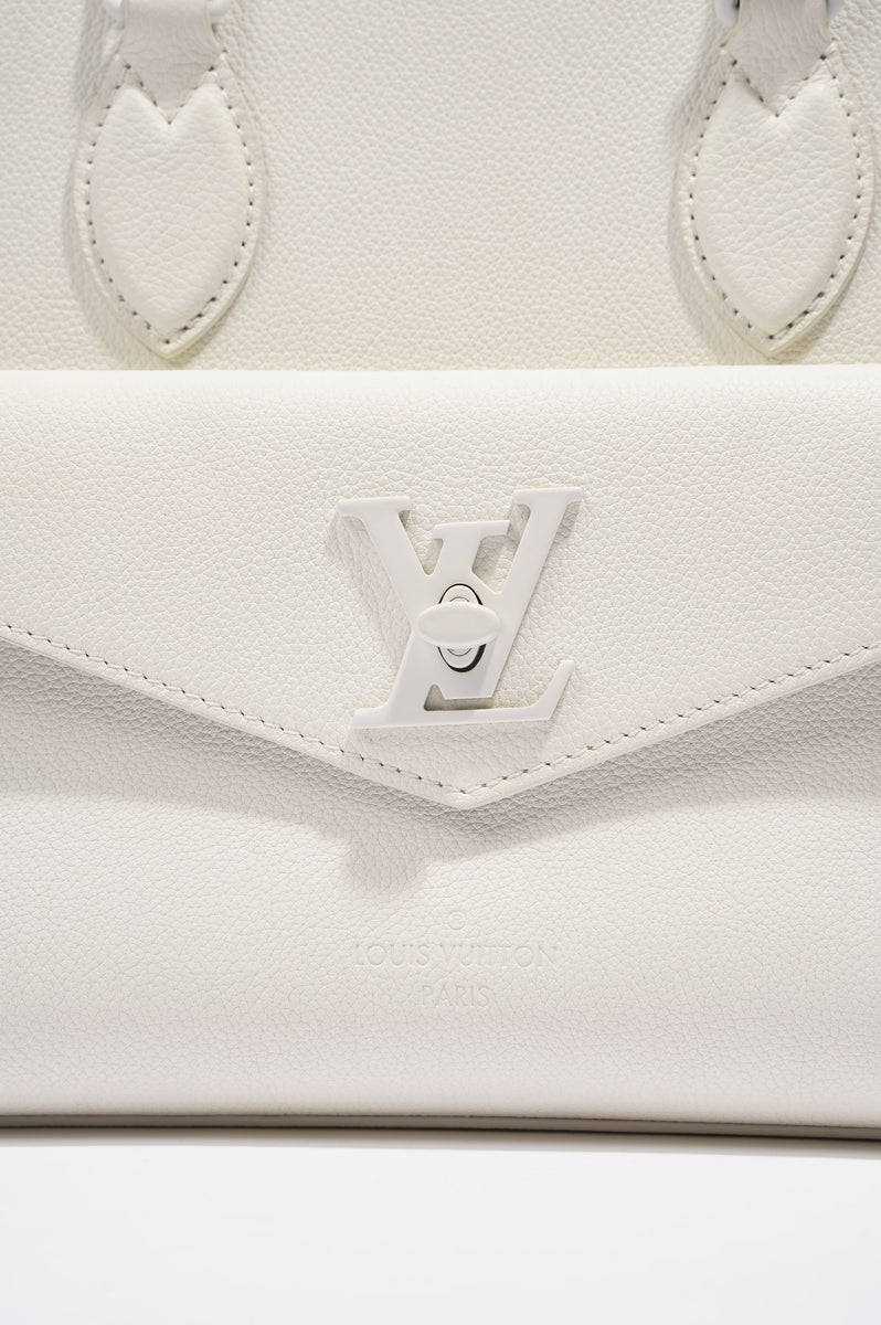 Louis Vuitton Womens Lockme Bag White Leather
