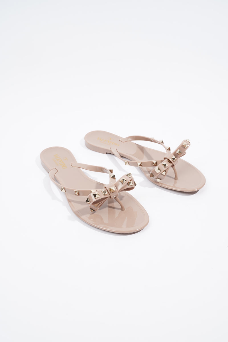 Valentino nude cheap flip flops