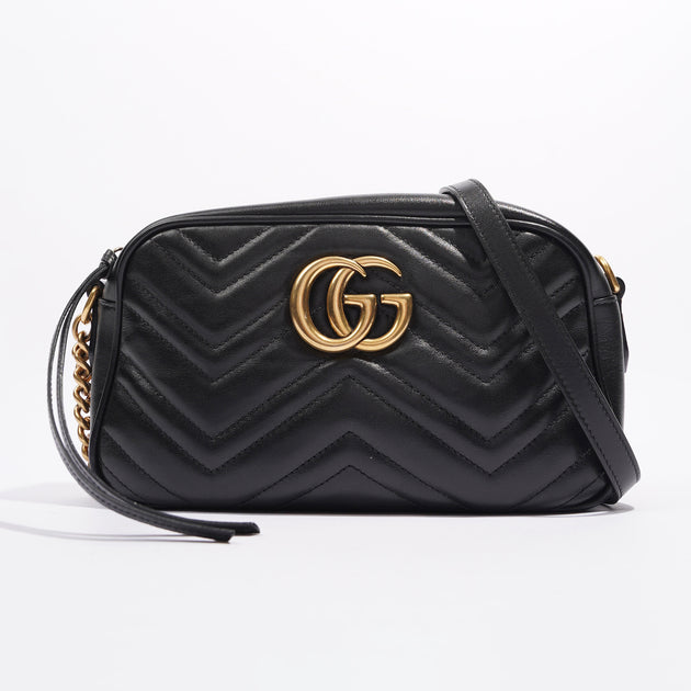 Gucci Womens Marmont Zip Black Velvet Small – Luxe Collective