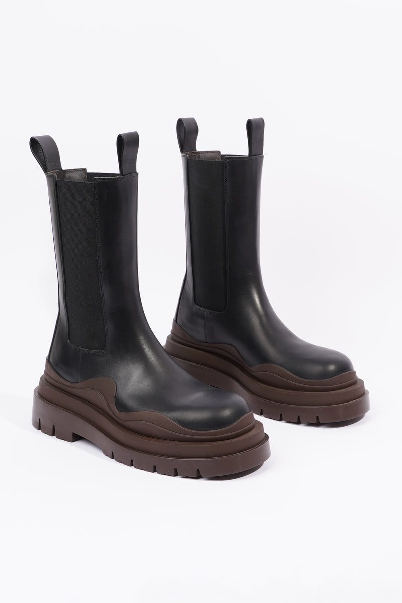 Bottega Veneta The Tire Boots in Black & Brown