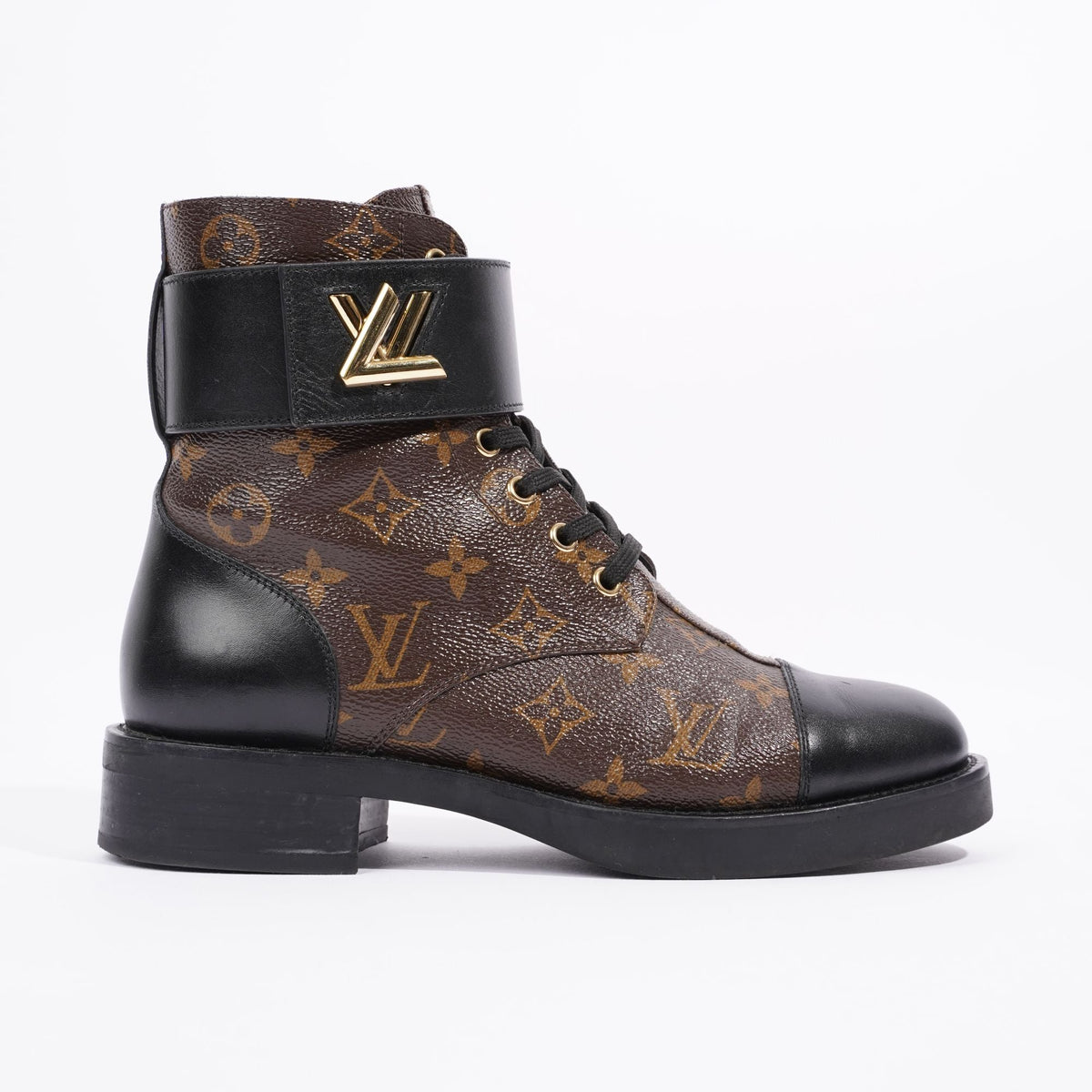 Louis Vuitton Womens Wonderland Flat Rangers Ankle Boot Black / Monogr –  Luxe Collective