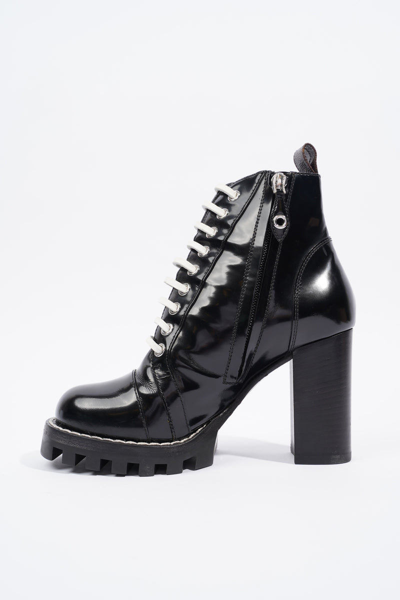 Louis Vuitton, Shoes, Louis Vuitton Black Leather Zipper Boots Fashion  Heels Size 37