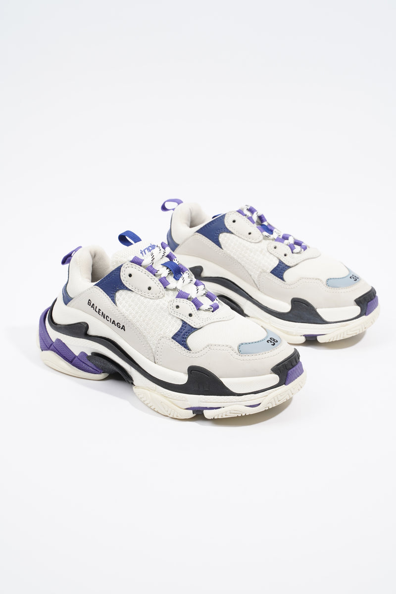 Balenciaga Triple S White / Blue / Purple EU 38 / UK 5 – Luxe