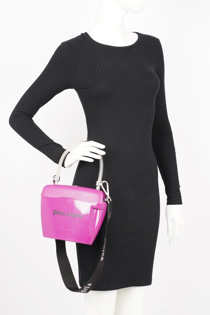 Palm angels padlock online bag pink