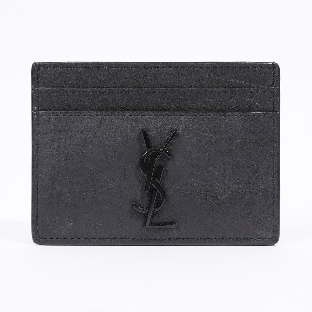 Saint Laurent Monogram Leather Card Holder