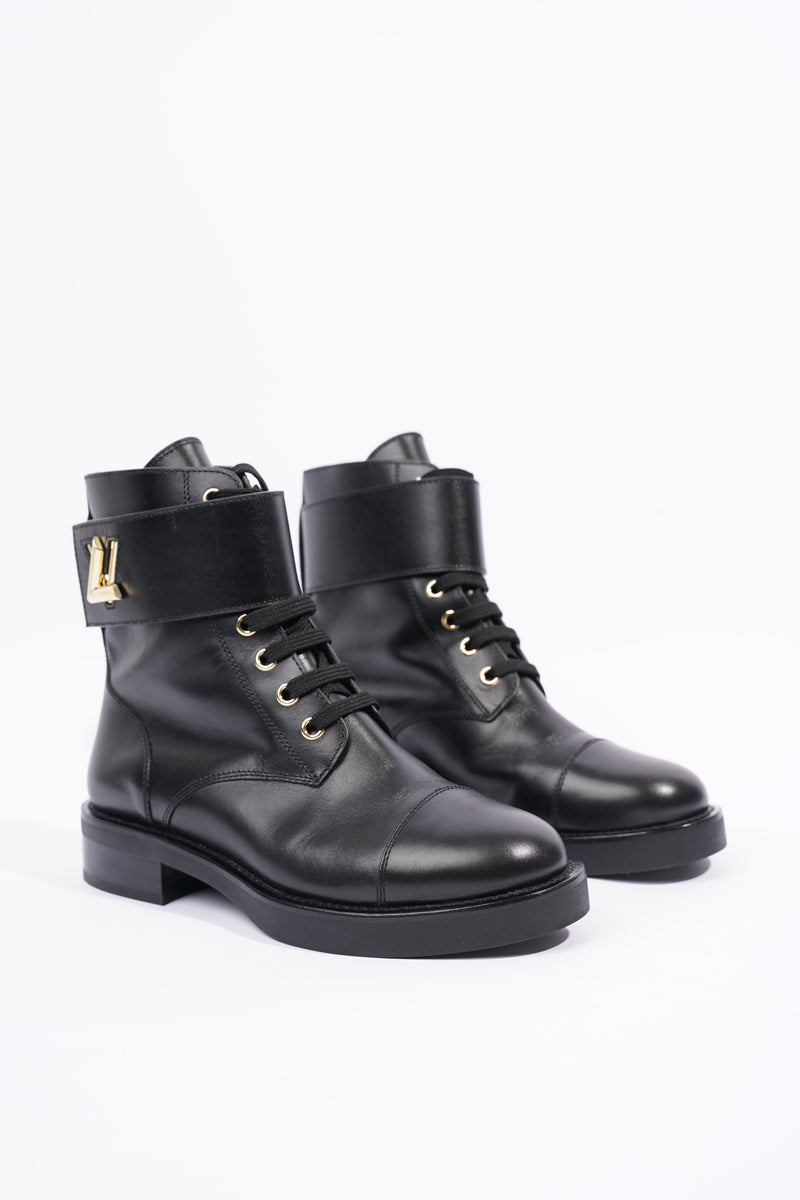 Wonderland leather ankle boots Louis Vuitton Black size 37 EU in